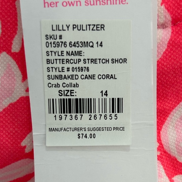 NWT Lilly Pulitzer Buttercup Shorts Sz 14 - Picture 5 of 8